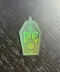 Deadfolk Prophet Coffin Logo Holographic Vinyl Sticker