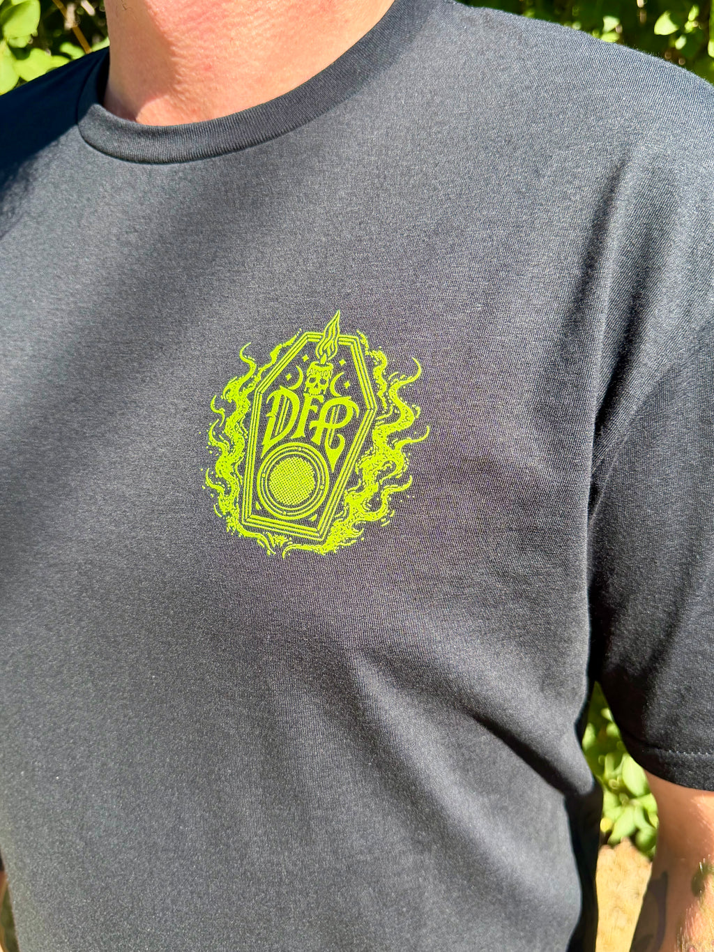 DEADFOLK PROPHET / GRAVE SIGNAL COFFIN LOGO T-SHIRT
