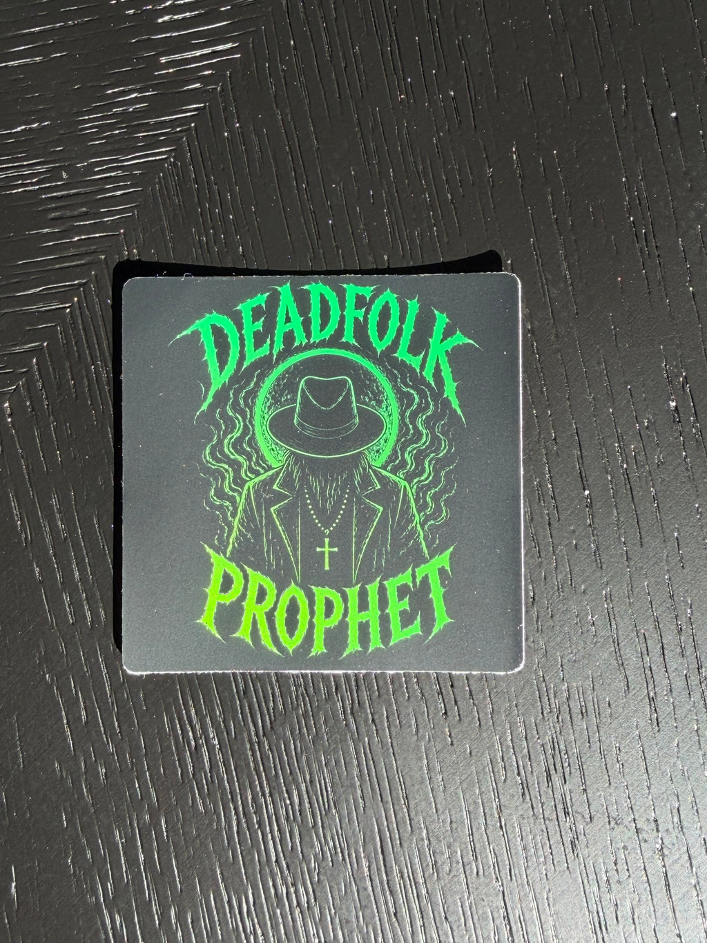 Deadfolk Prophet Silhouette Holographic Vinyl Sticker