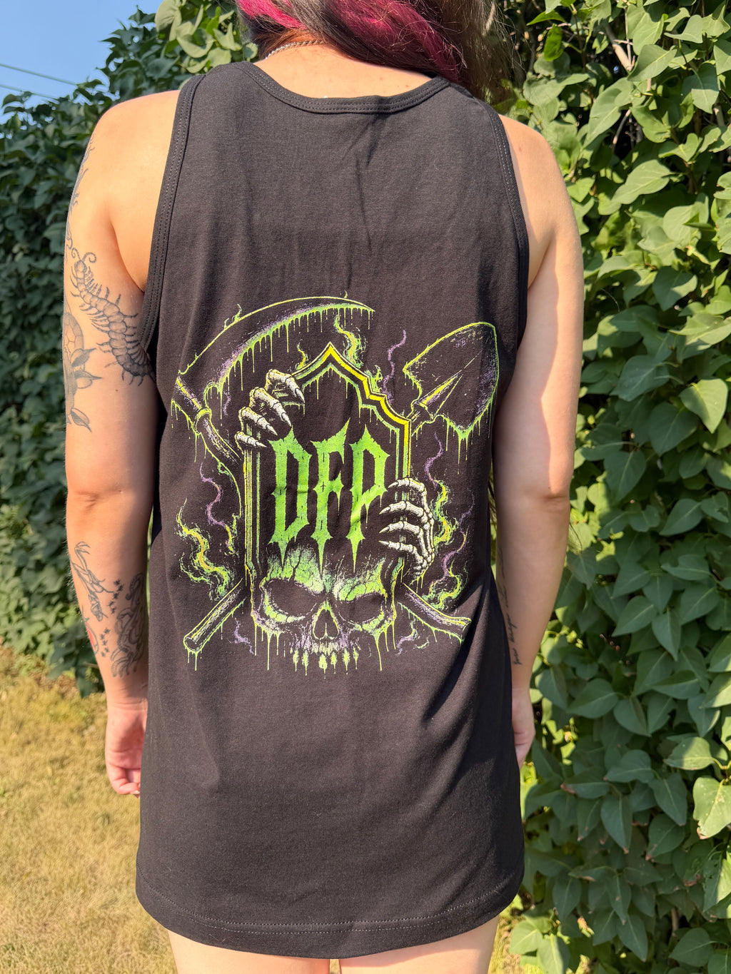 Tombstone Shovel & Scythe | Premium Cotton Black Tank Top