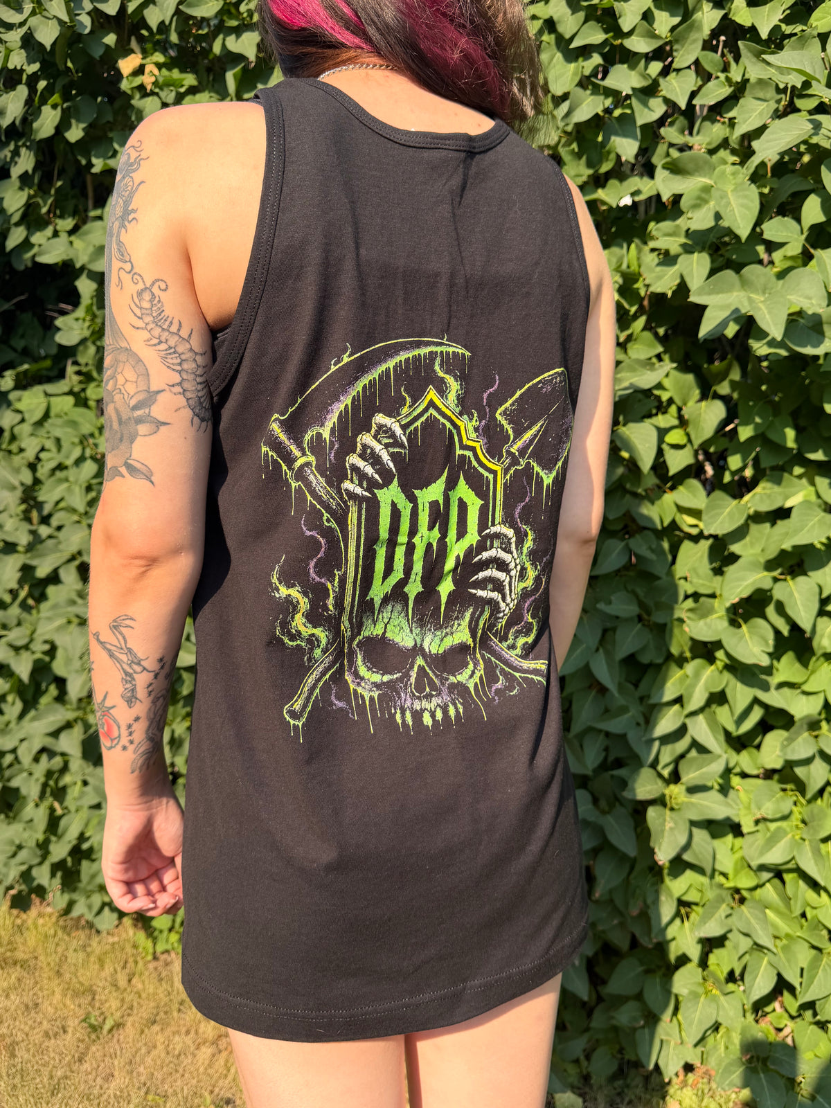 Tombstone Shovel & Scythe | Premium Cotton Black Tank Top