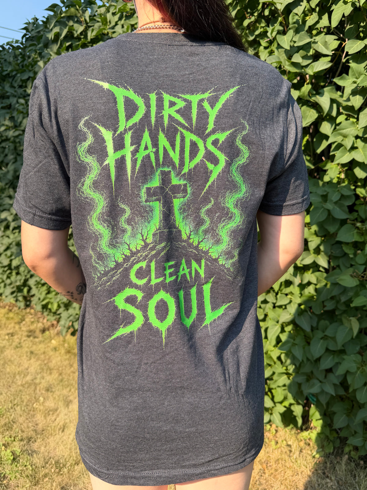 Dirty Hands, Clean Soul | Premium Charcoal Heather CVC T-Shirt