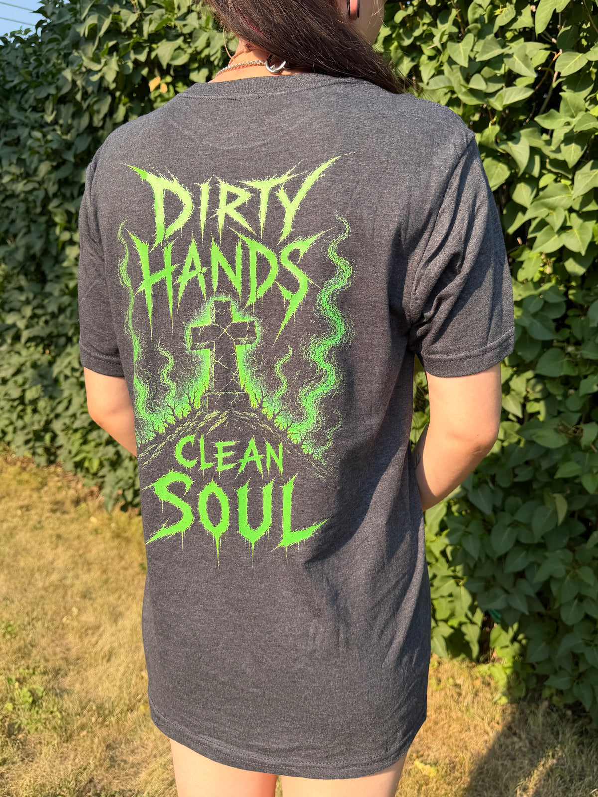 Dirty Hands, Clean Soul | Premium Charcoal Heather CVC T-Shirt