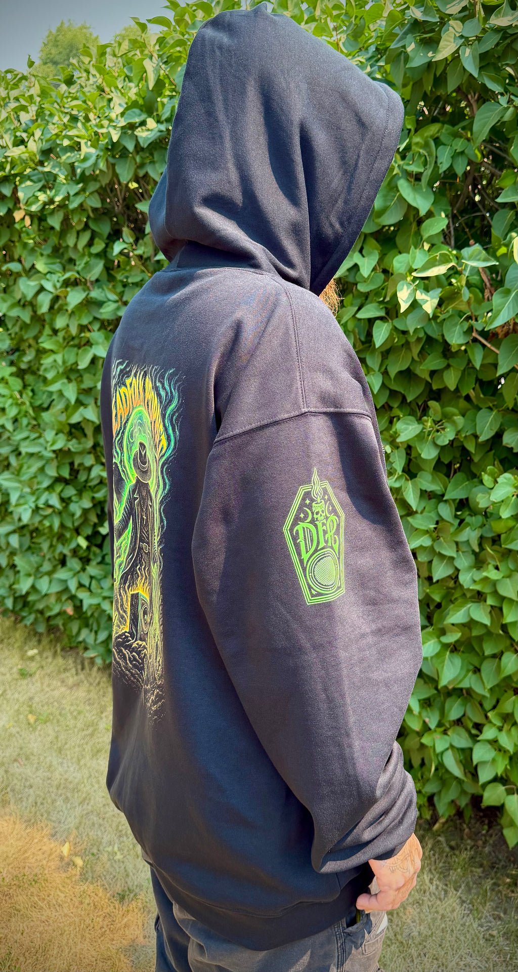 DEADFOLK PROPHET BLACK HOODIE | SIGNATURE COFFIN SLEEVE