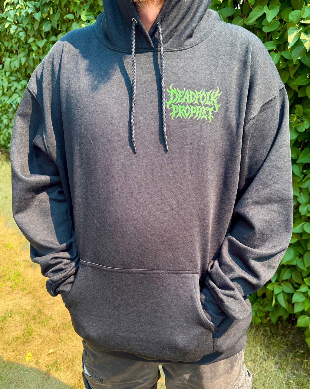 DEADFOLK PROPHET BLACK HOODIE | SIGNATURE COFFIN SLEEVE