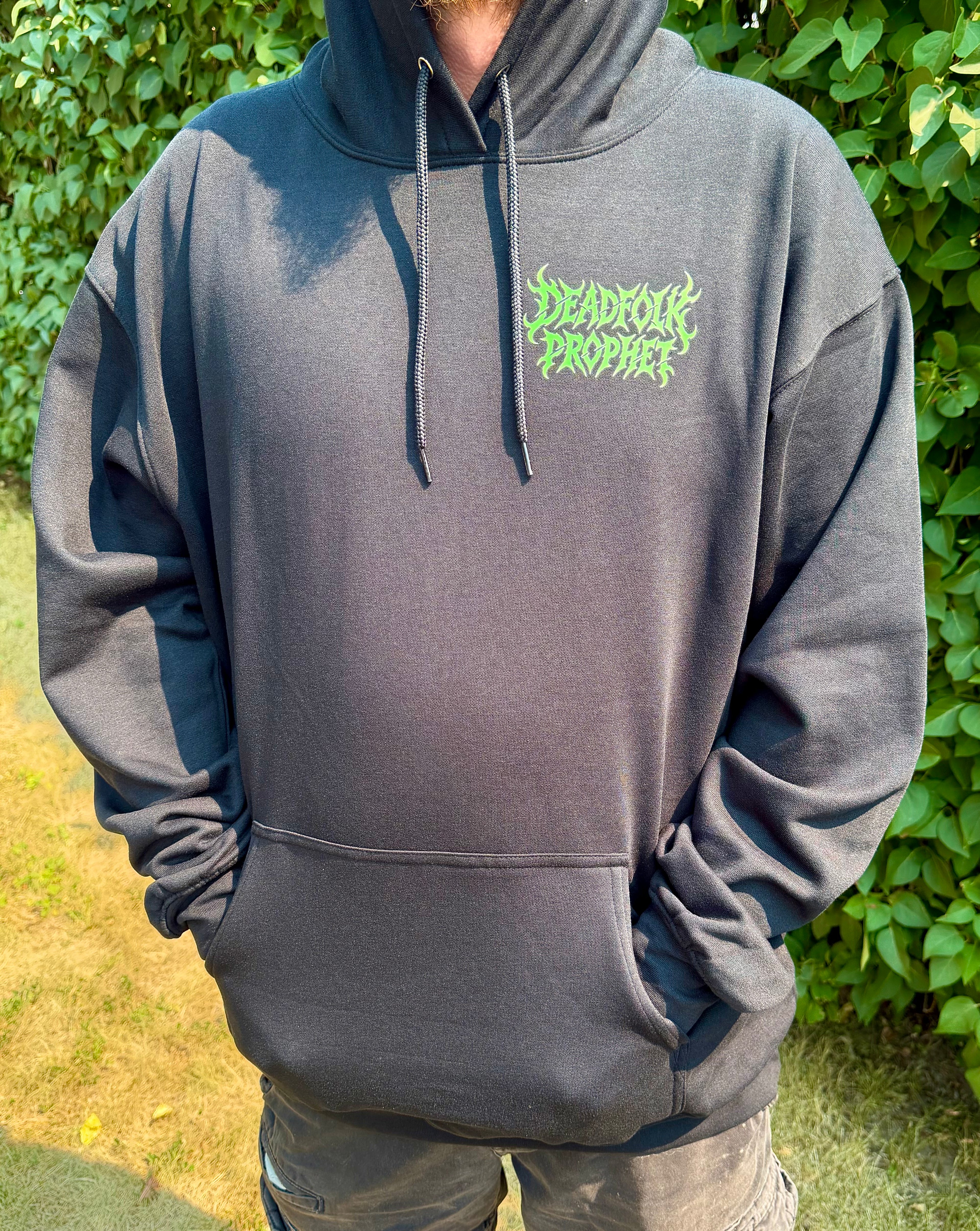 DEADFOLK PROPHET BLACK HOODIE | SIGNATURE COFFIN SLEEVE
