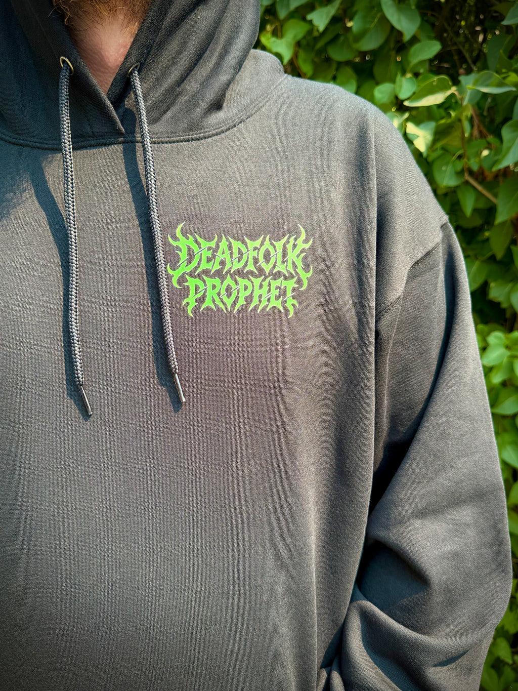 DEADFOLK PROPHET BLACK HOODIE | SIGNATURE COFFIN SLEEVE