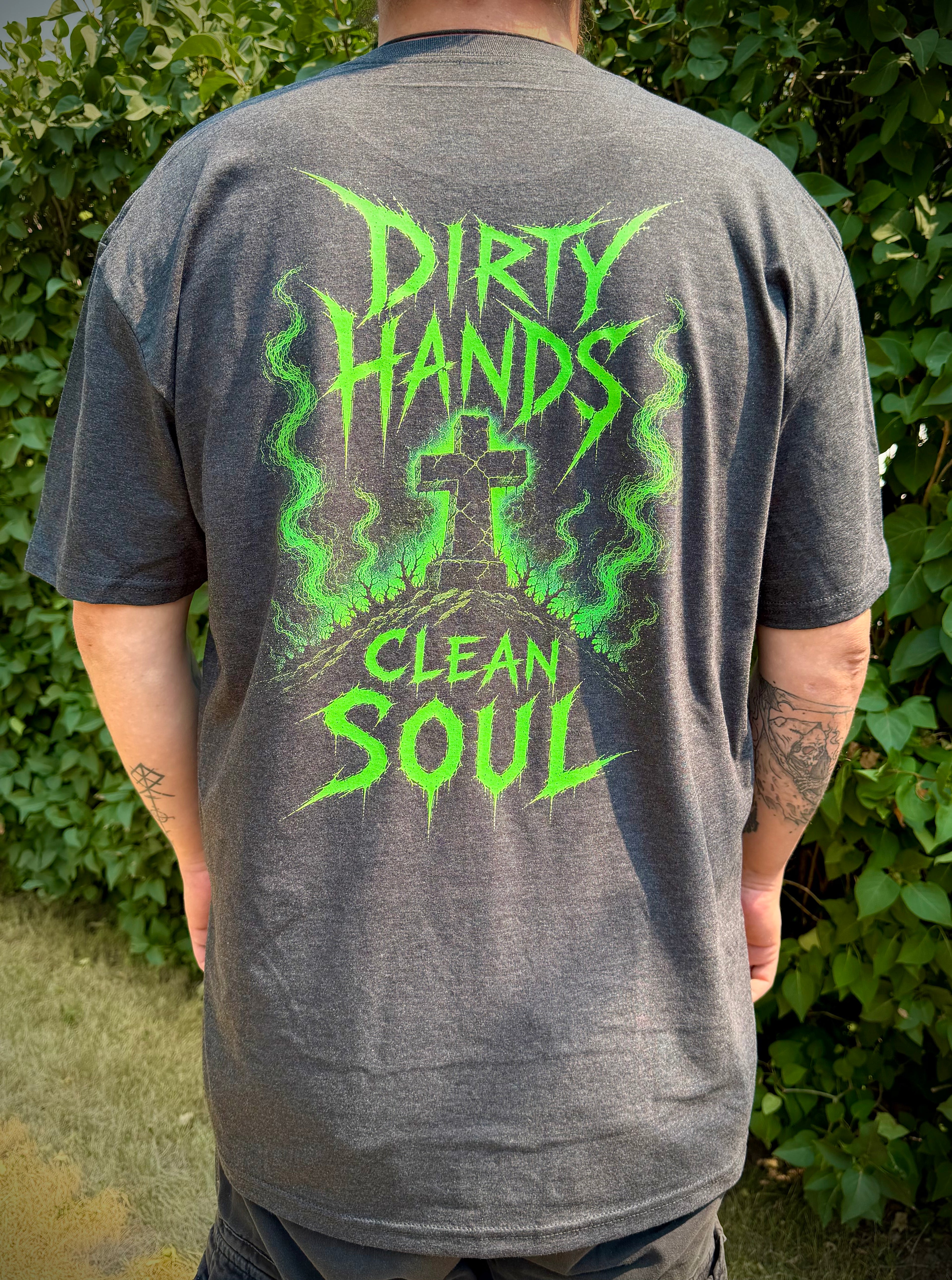 Dirty Hands, Clean Soul | Premium Charcoal Heather CVC T-Shirt