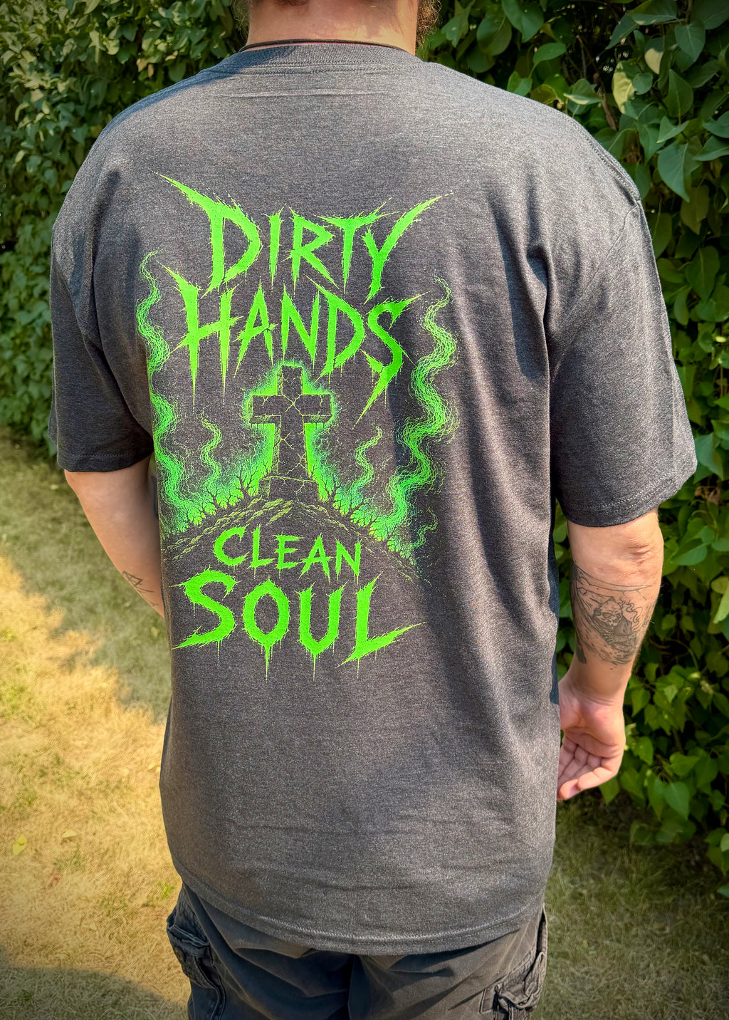 Dirty Hands, Clean Soul | Premium Charcoal Heather CVC T-Shirt