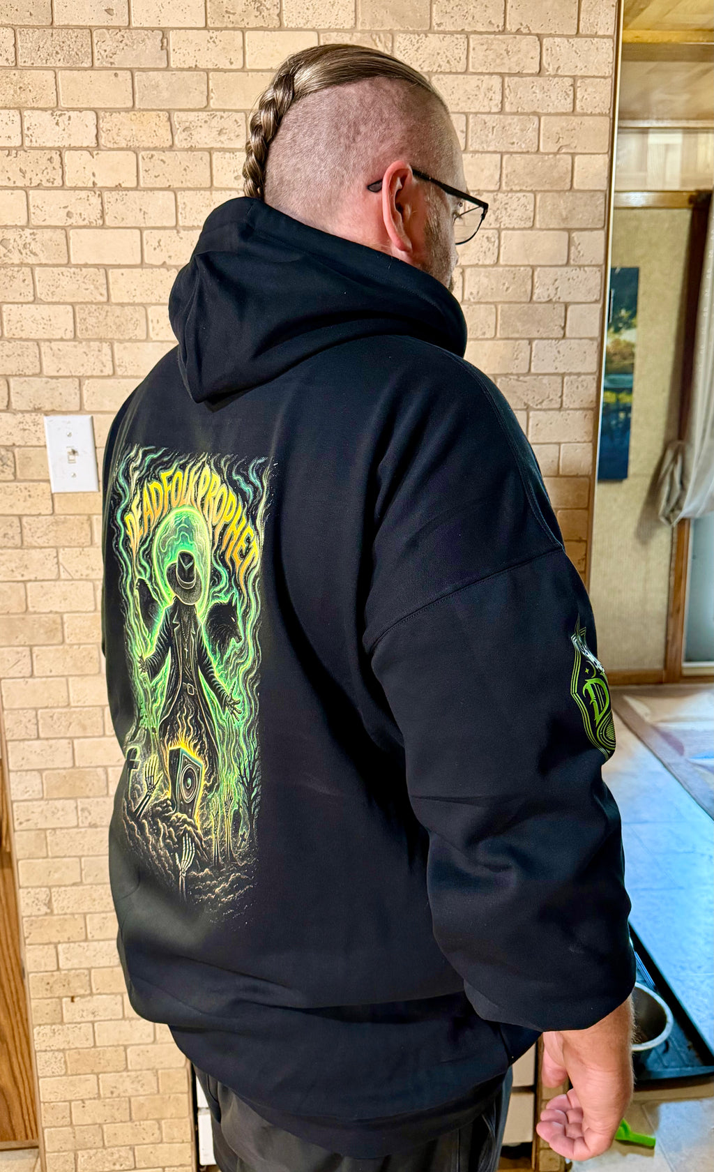 DEADFOLK PROPHET BLACK HOODIE | SIGNATURE COFFIN SLEEVE