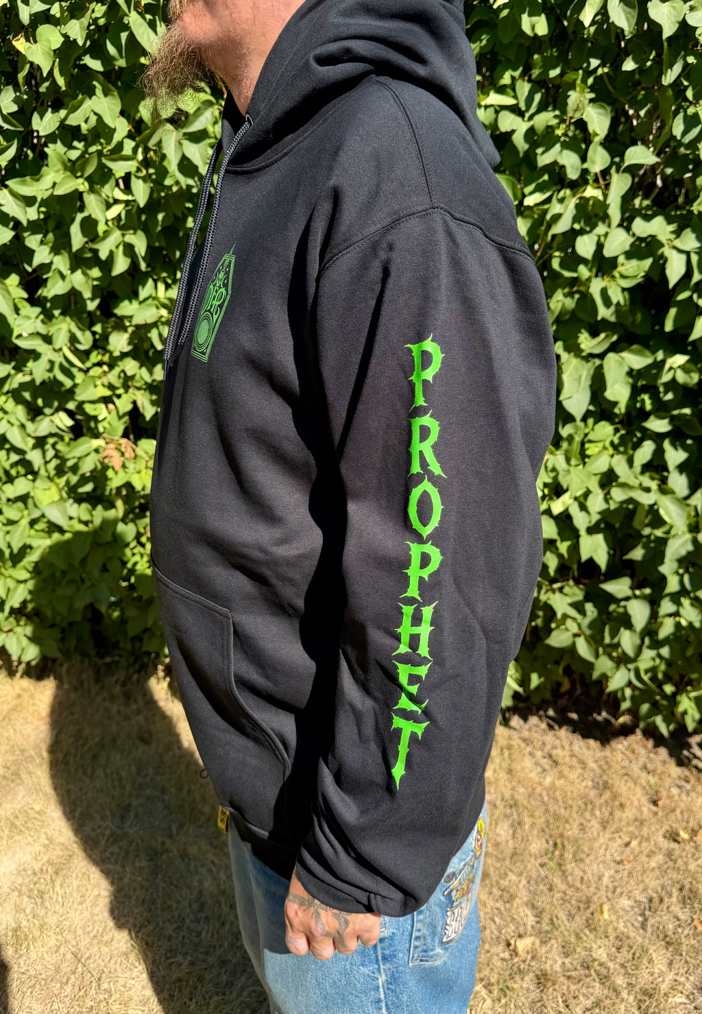 DEADFOLK PROPHET BLACK HOODIE / DOUBLE SLEEVE EDITION