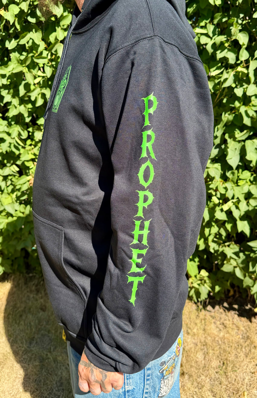DEADFOLK PROPHET BLACK HOODIE / DOUBLE SLEEVE EDITION