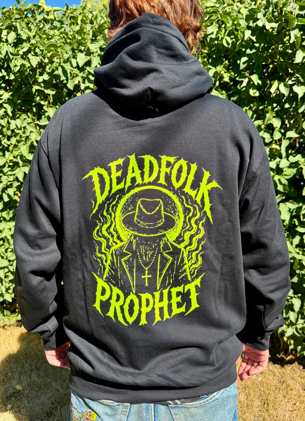 DEADFOLK PROPHET BLACK HOODIE / GRAVE SIGNAL EDITION