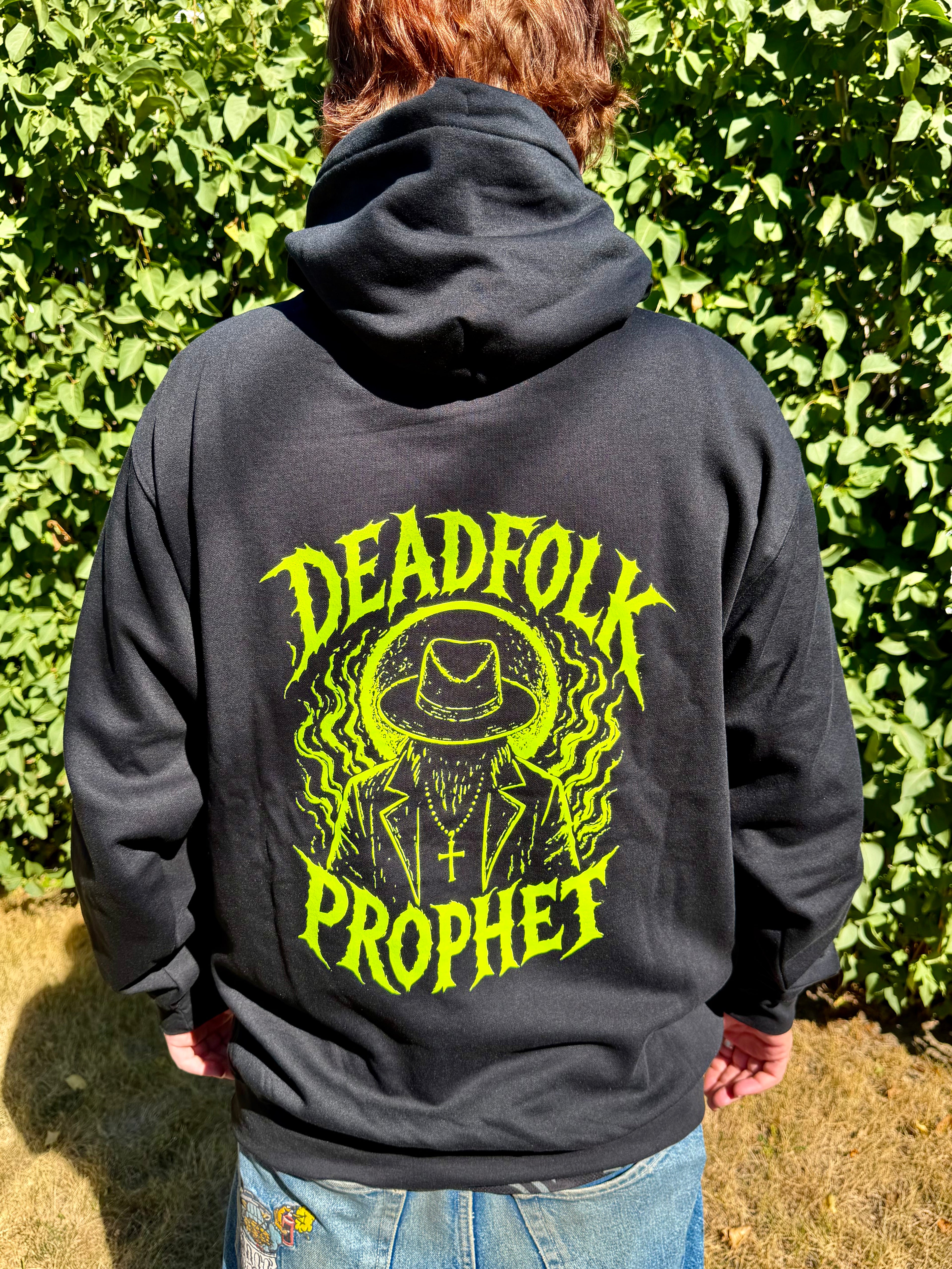 DEADFOLK PROPHET BLACK HOODIE / GRAVE SIGNAL EDITION